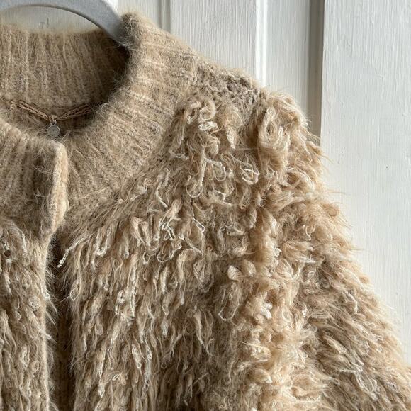 Anthropologie Knitted & Knotted Talah Shag Cardigan Sweater - Picture 4 of 9